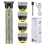 Máquina de cortar cabelo retrô T9 original, aparador para jaquetas, barbeador elétrico masculino, lâmina profissional para áreas sensíveis.