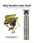 Máquina de cortar cabelo retrô T9 original, aparador para jaquetas, barbeador elétrico masculino, lâmina profissional para áreas sensíveis.