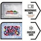 Conjunto de 8 peças, incluindo 4 recipientes transparentes e 4 tampas de encaixe, caixa organizadora hermética para alimentos, geladeira, cozinha, confeitaria e camping.