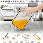 Conjunto de 8 peças, incluindo 4 recipientes transparentes e 4 tampas de encaixe, caixa organizadora hermética para alimentos, geladeira, cozinha, confeitaria e camping.